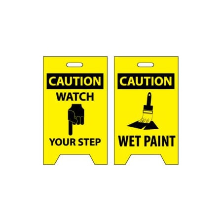 National Marker Co Floor Sign - Caution Watch Your Step Wet Paint FS2